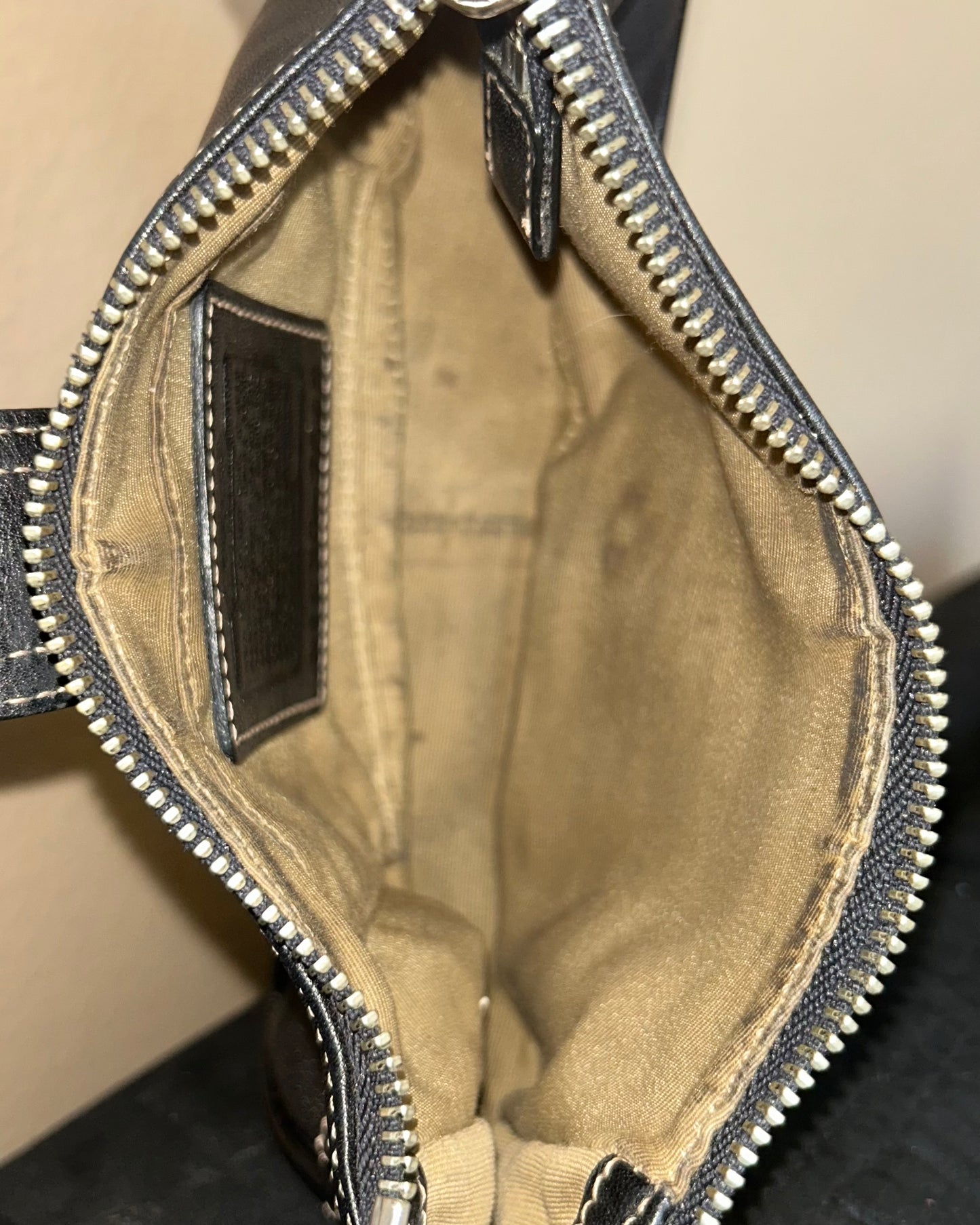 Vintage Coach Demi Buckle Leather Shoulder Bag