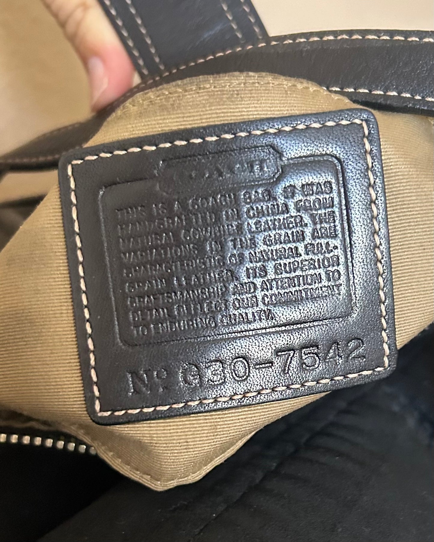 Vintage Coach Demi Buckle Leather Shoulder Bag