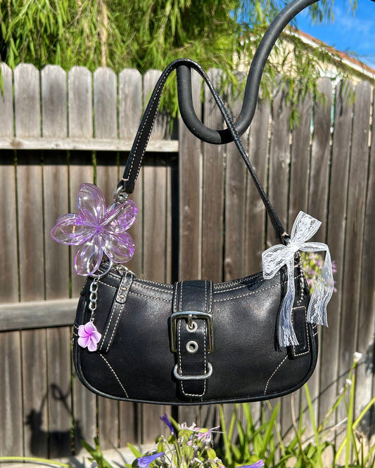 Vintage Coach Demi Buckle Leather Shoulder Bag