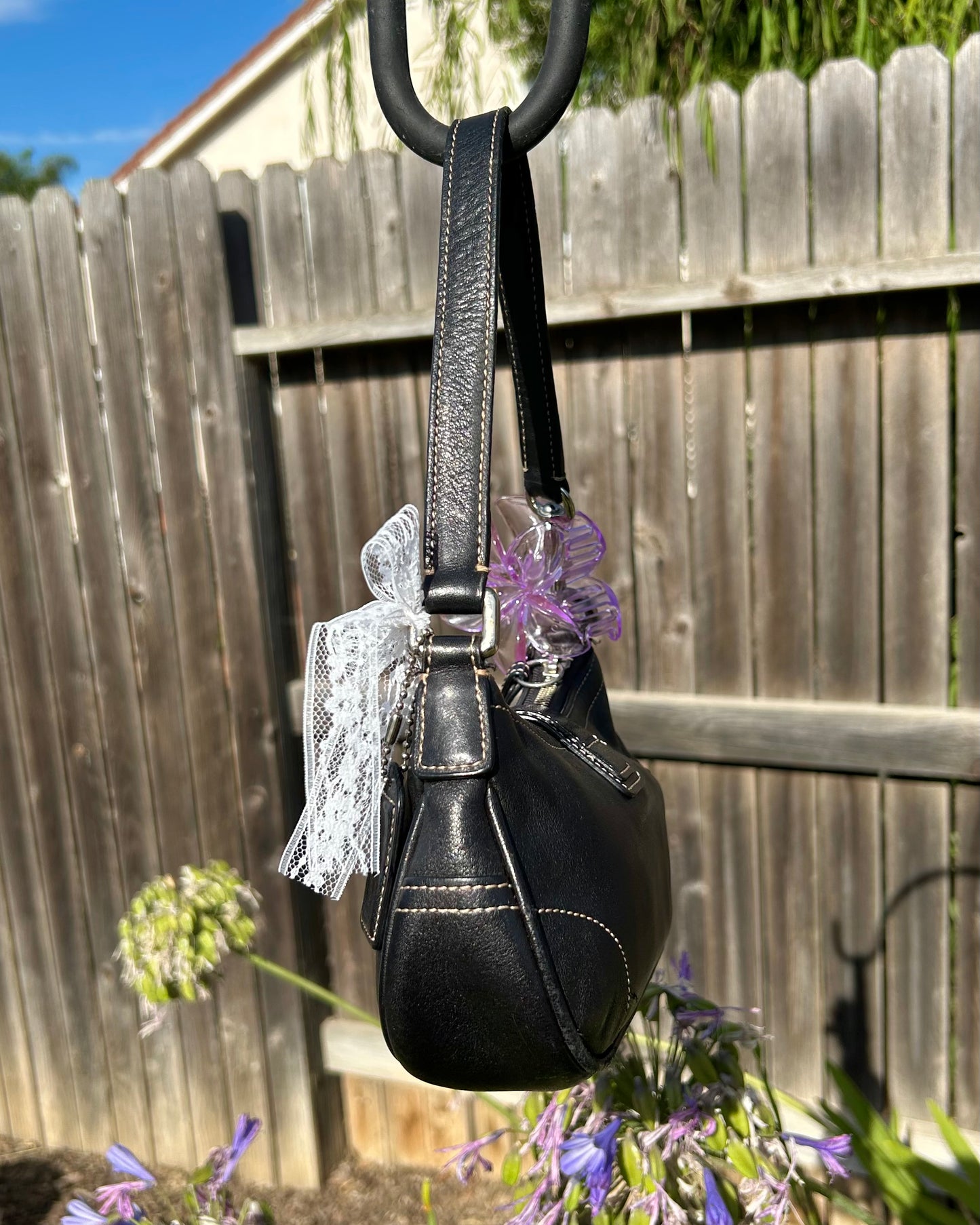 Vintage Coach Demi Buckle Leather Shoulder Bag