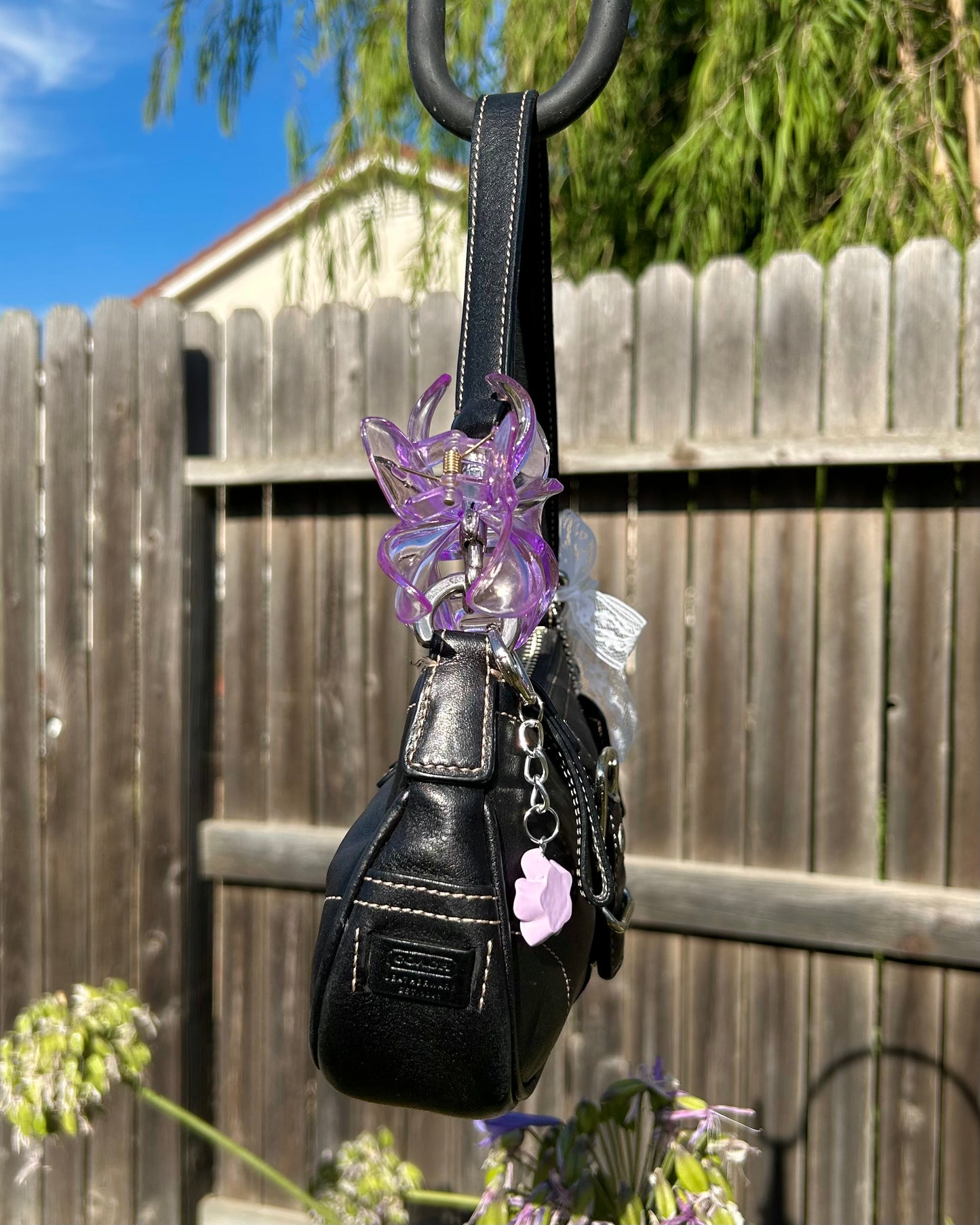 Vintage Coach Demi Buckle Leather Shoulder Bag