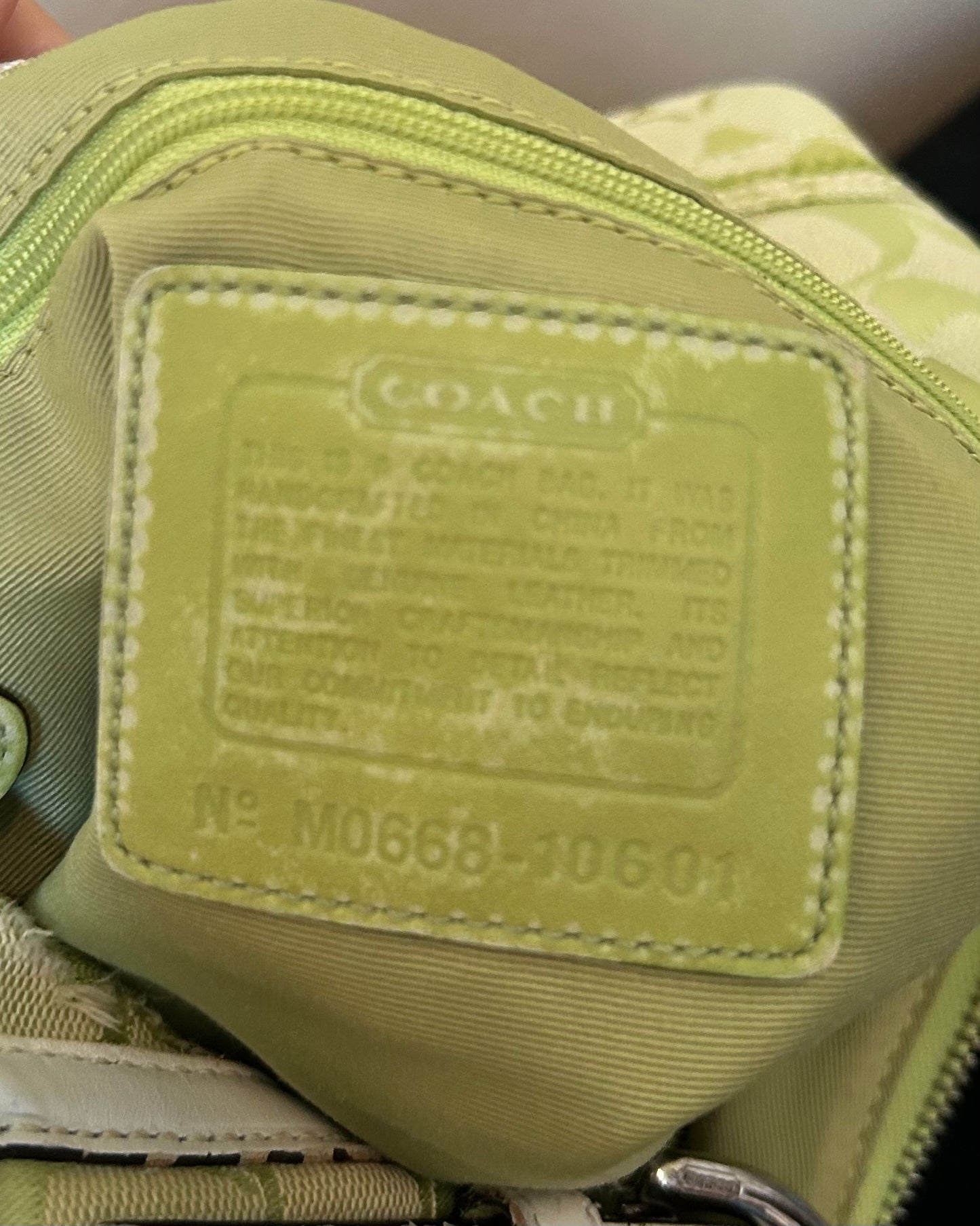 Vintage Coach Large Monogram Hobo Shoulder Bag