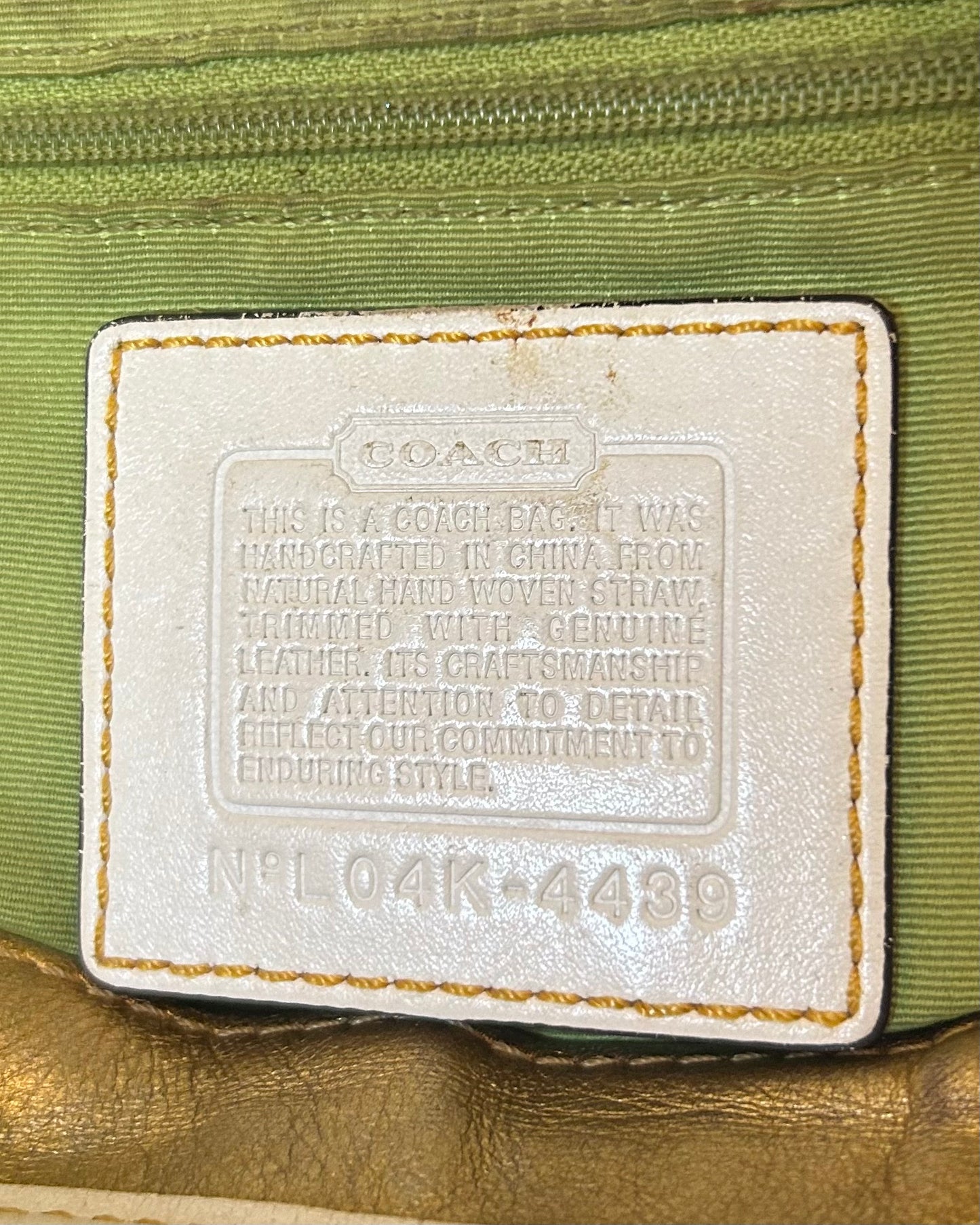 Vintage Coach Soho Mini Tote Burlap Ladybug Shoulder Bag