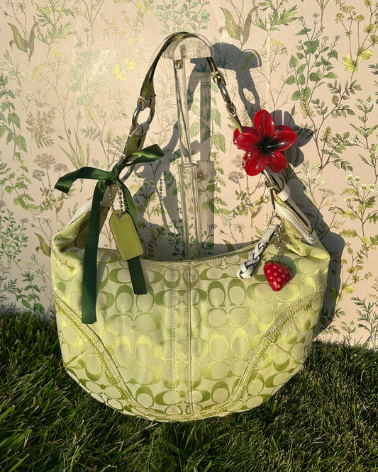 Vintage Coach Large Monogram Hobo Shoulder Bag