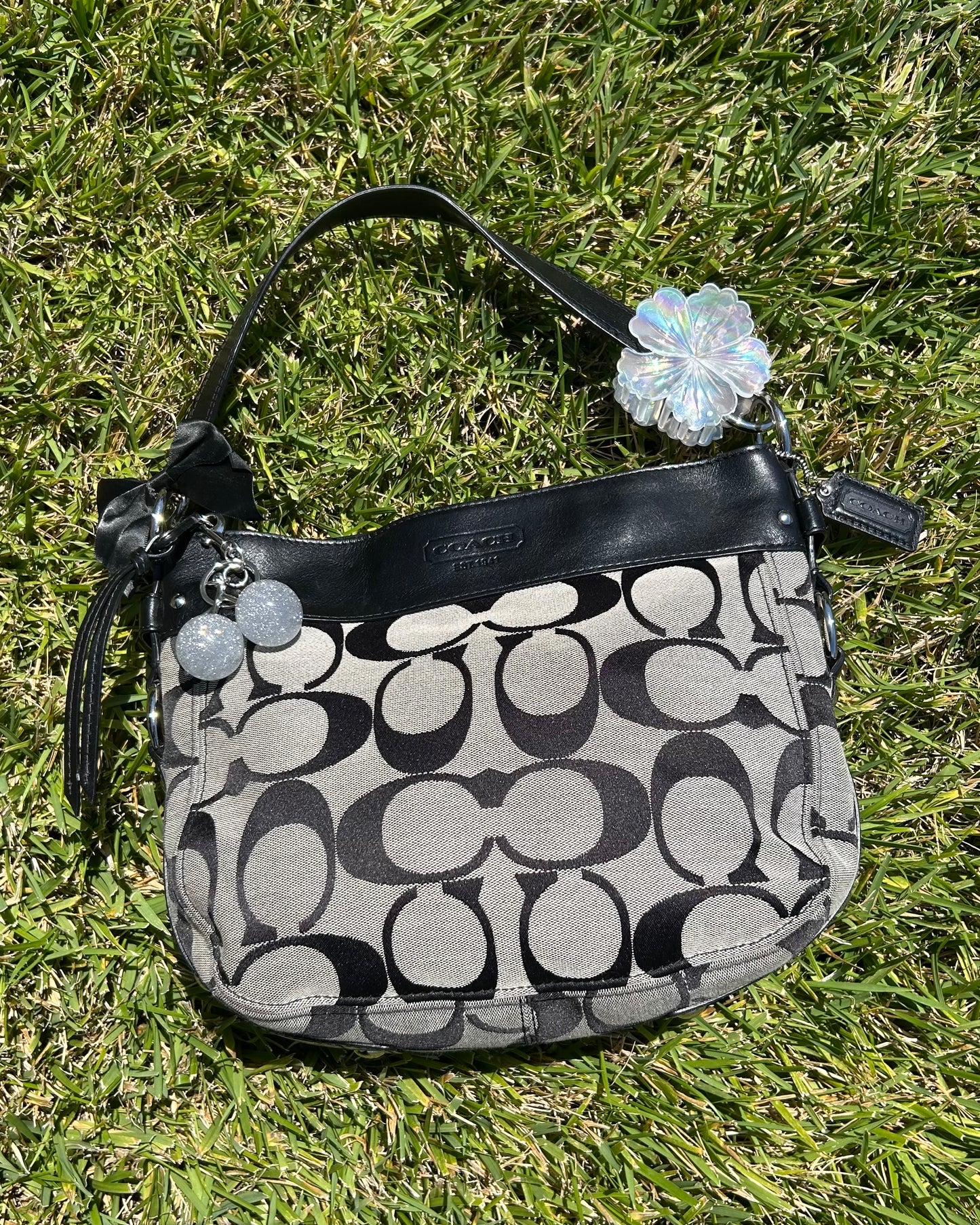 Coach Zoe Hobo Monogram Shoulder Bag