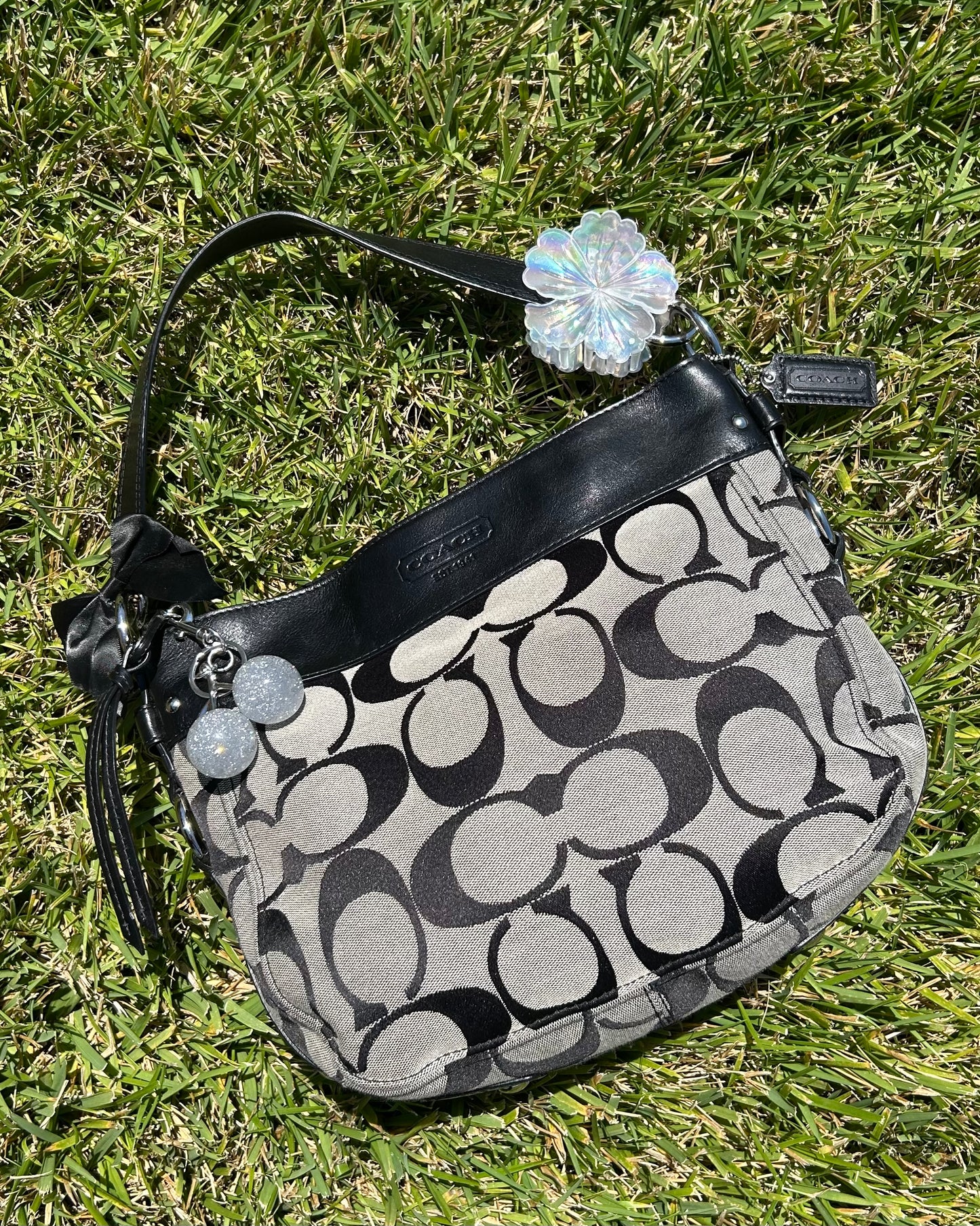 Coach Zoe Hobo Monogram Shoulder Bag