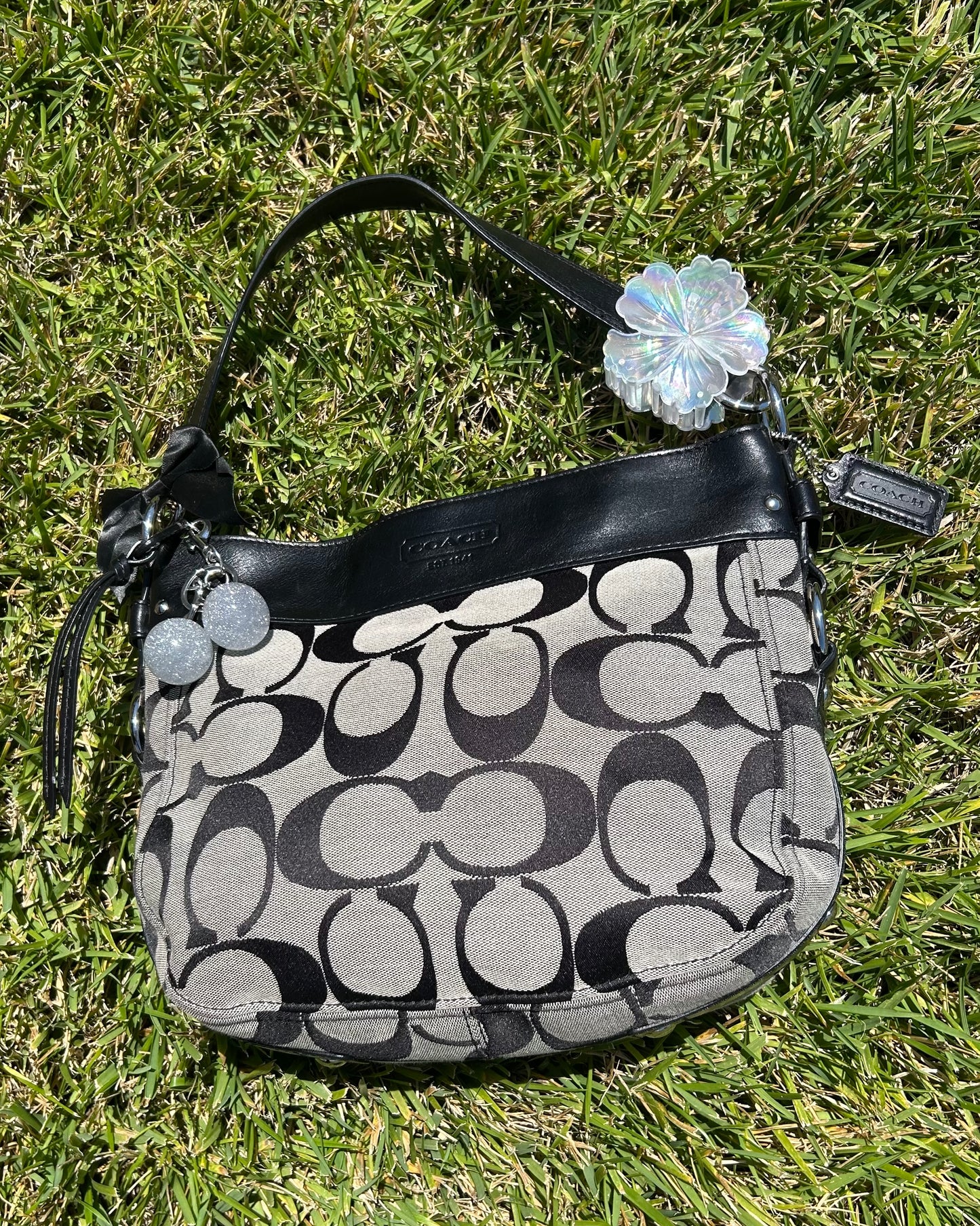 Coach Zoe Hobo Monogram Shoulder Bag