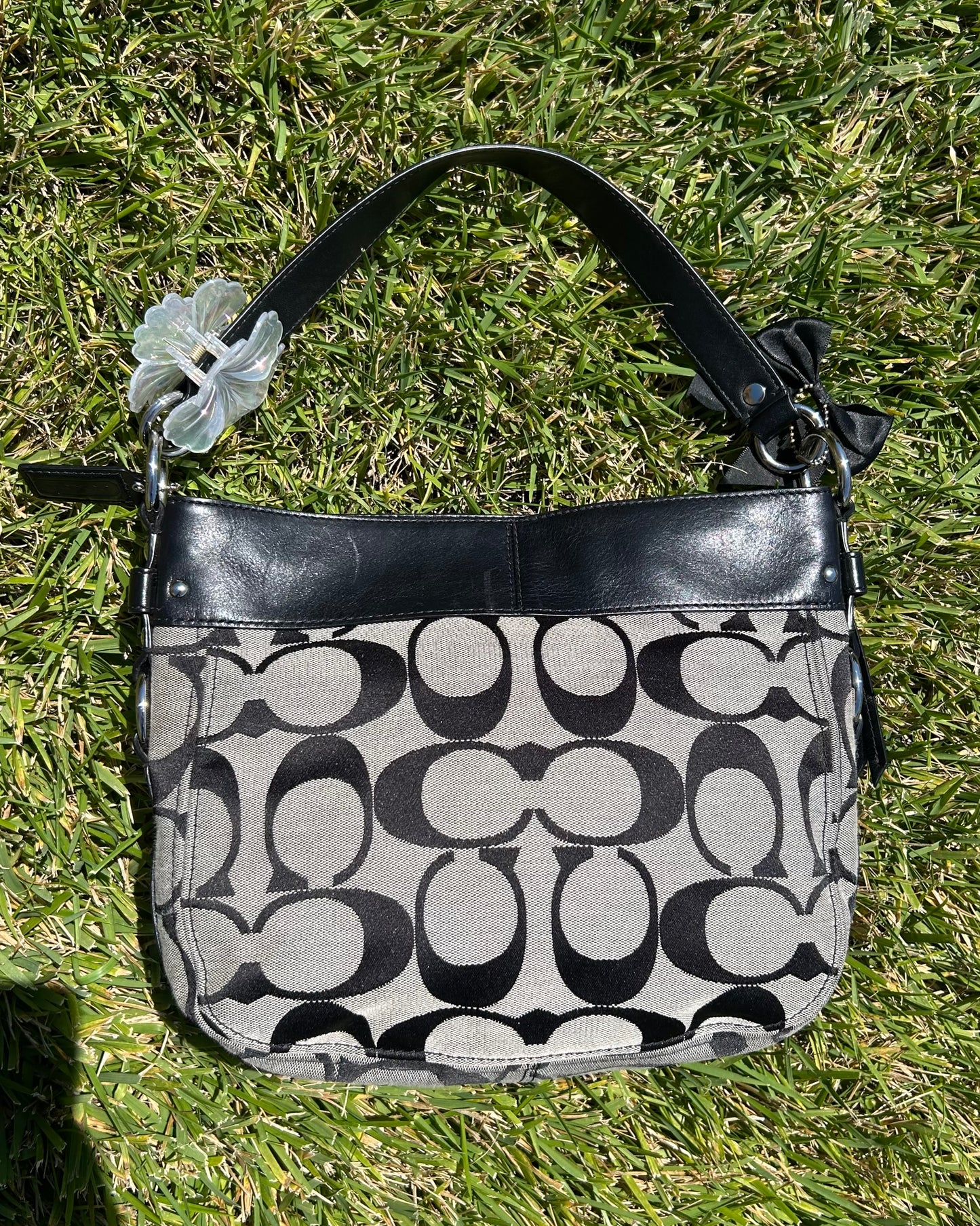Coach Zoe Hobo Monogram Shoulder Bag