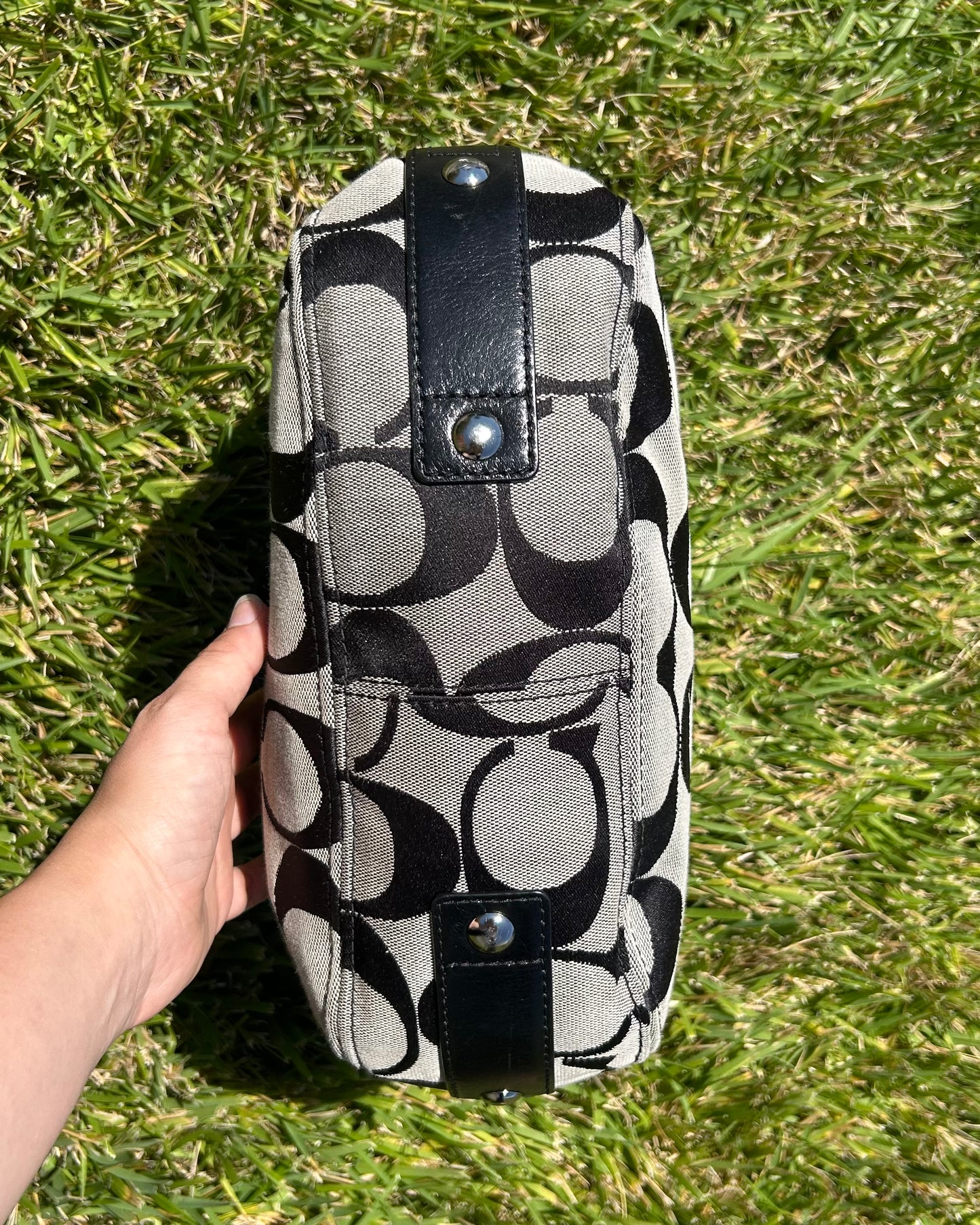 Coach Zoe Hobo Monogram Shoulder Bag