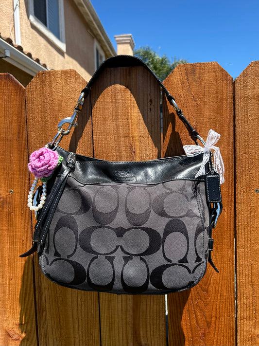 Coach Zoe Hobo Monogram Shoulder Bag