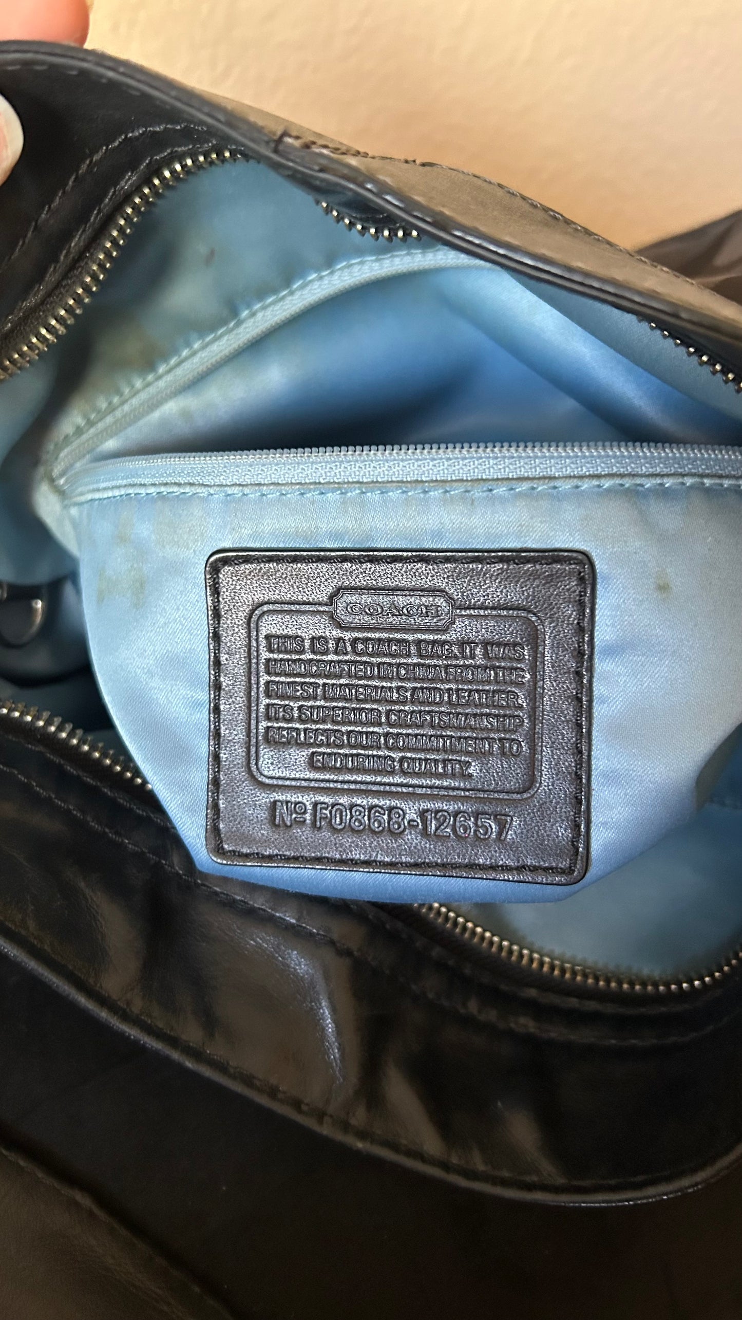 Coach Zoe Hobo Monogram Shoulder Bag