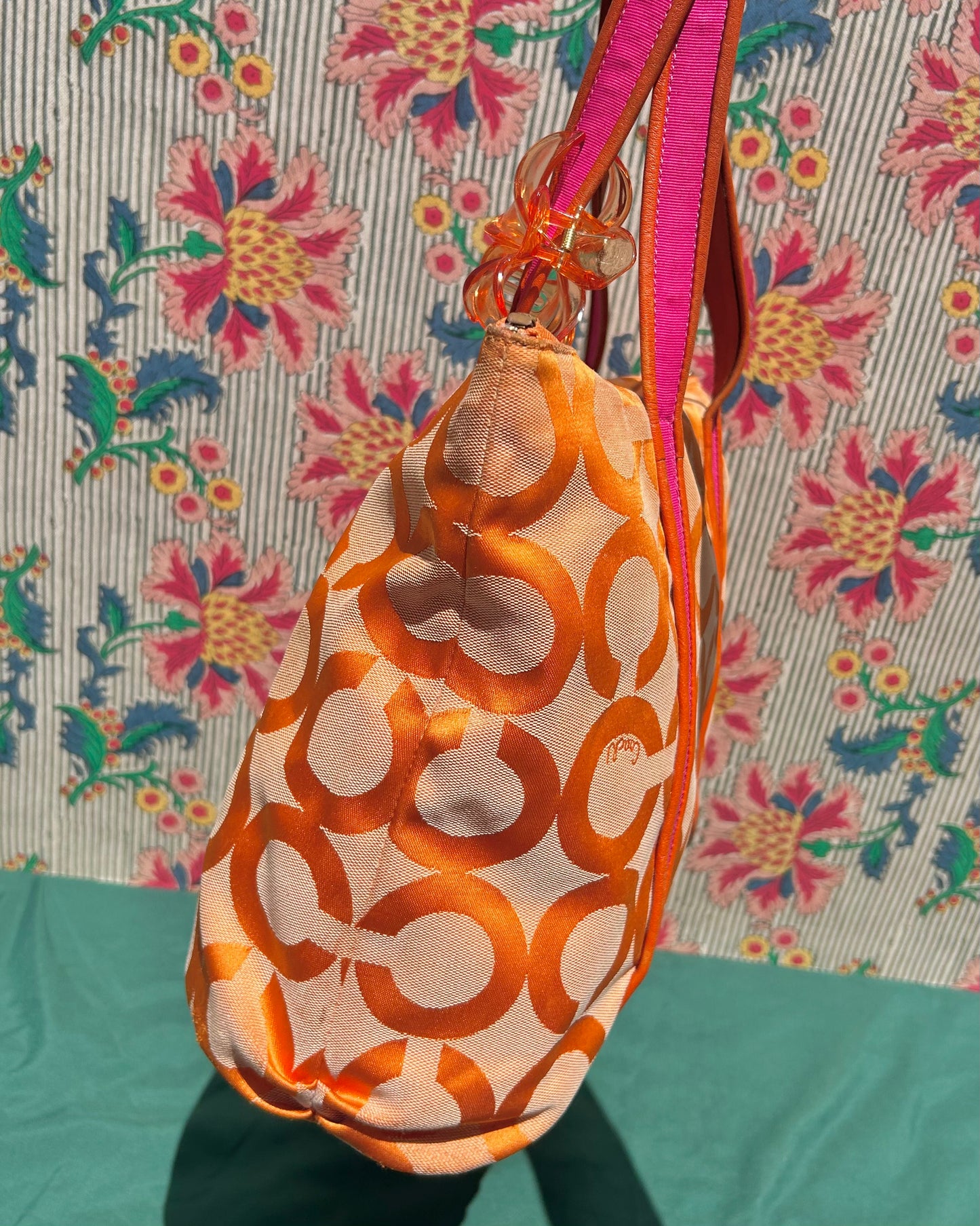 Coach Poppy Large Monogram Tote Bag