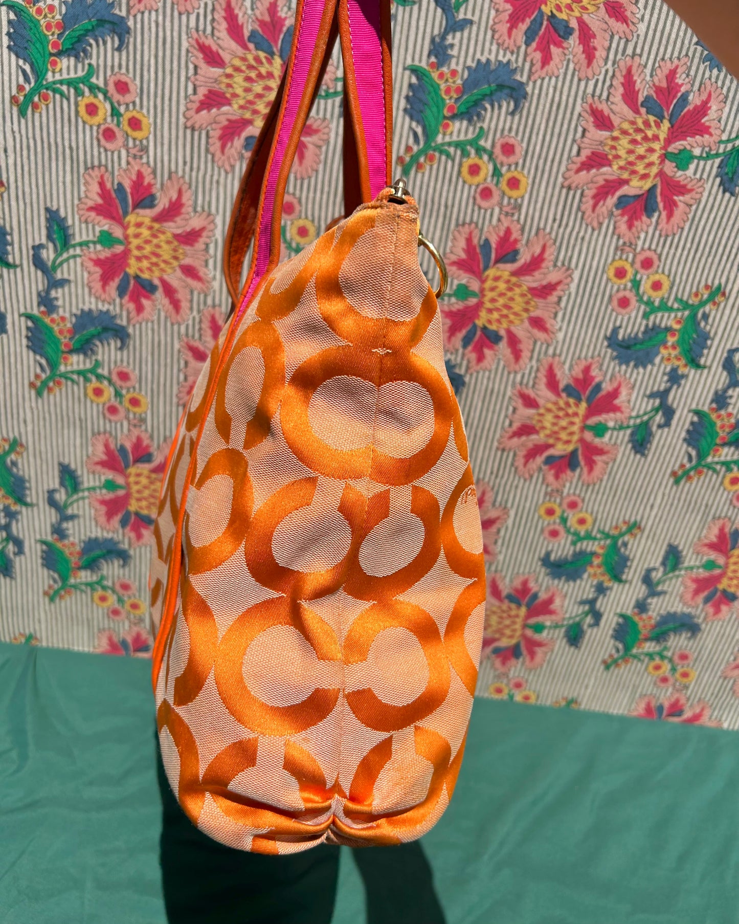 Coach Poppy Large Monogram Tote Bag