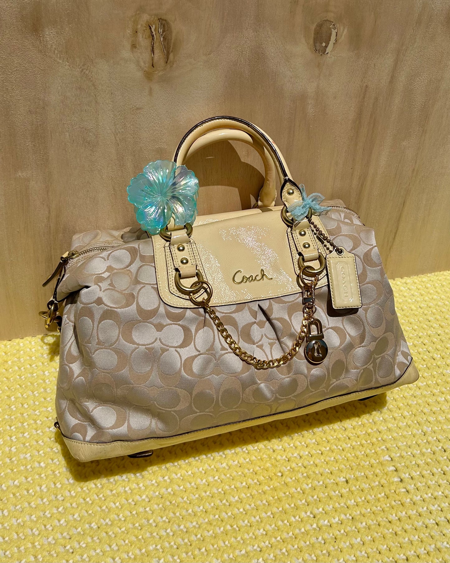 Coach Ashley Monogram Satchel Adjustable Handbag & Shoulder Bag