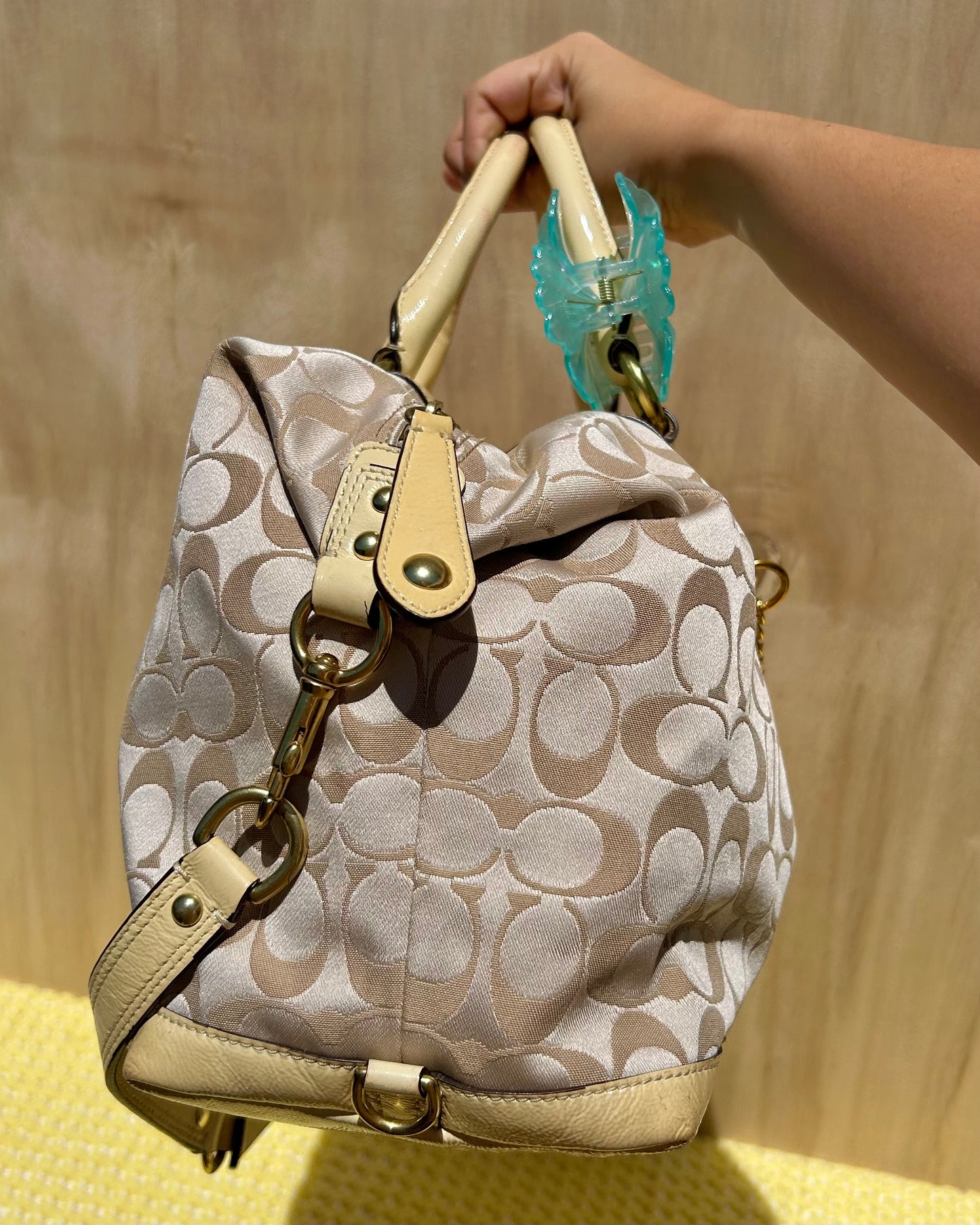 Coach Ashley Monogram Satchel Adjustable Handbag & Shoulder Bag