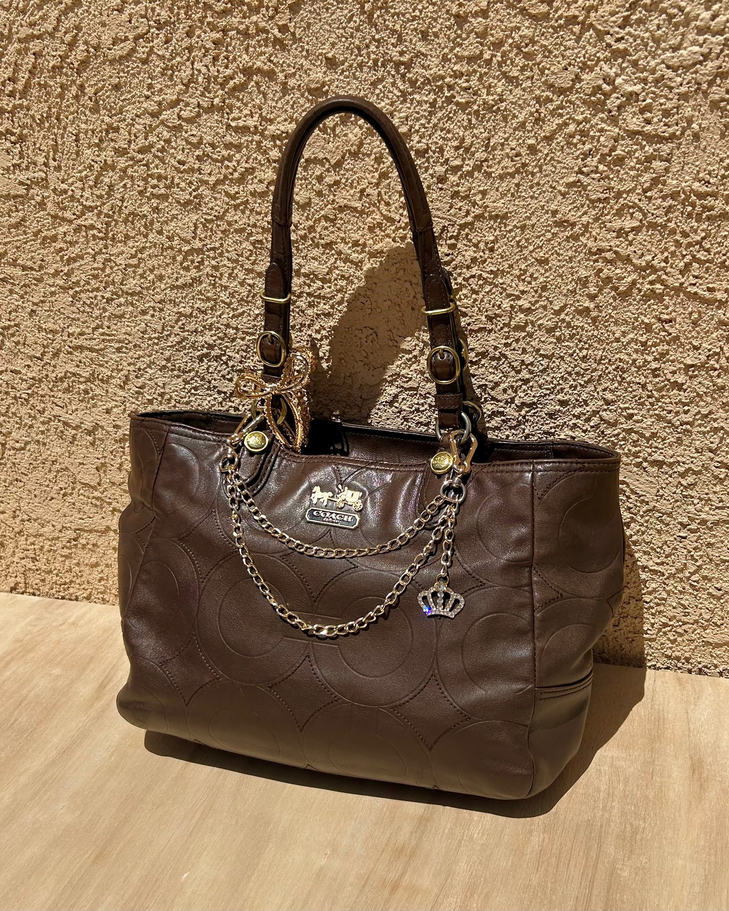 Coach Mia Leather Op Art Tote Bag