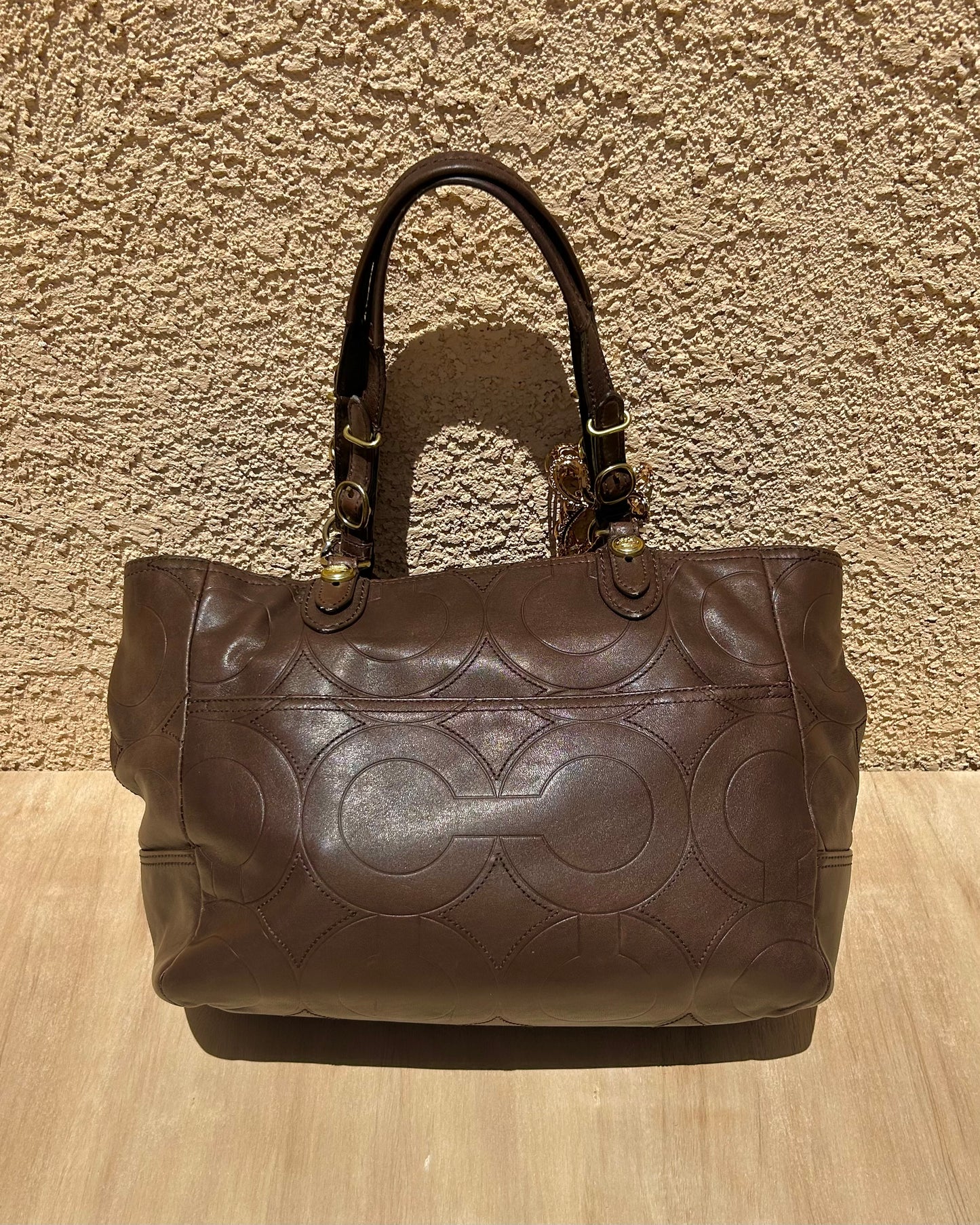 Coach Mia Leather Op Art Tote Bag