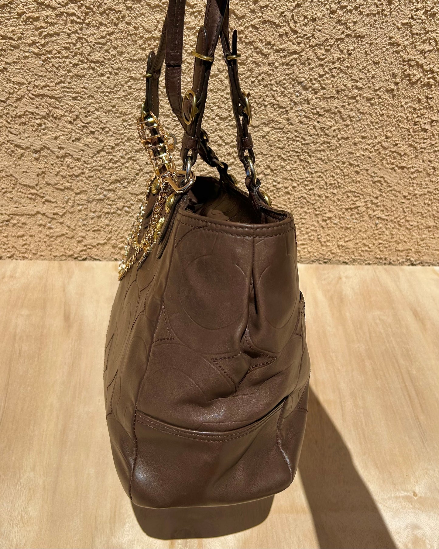 Coach Mia Leather Op Art Tote Bag
