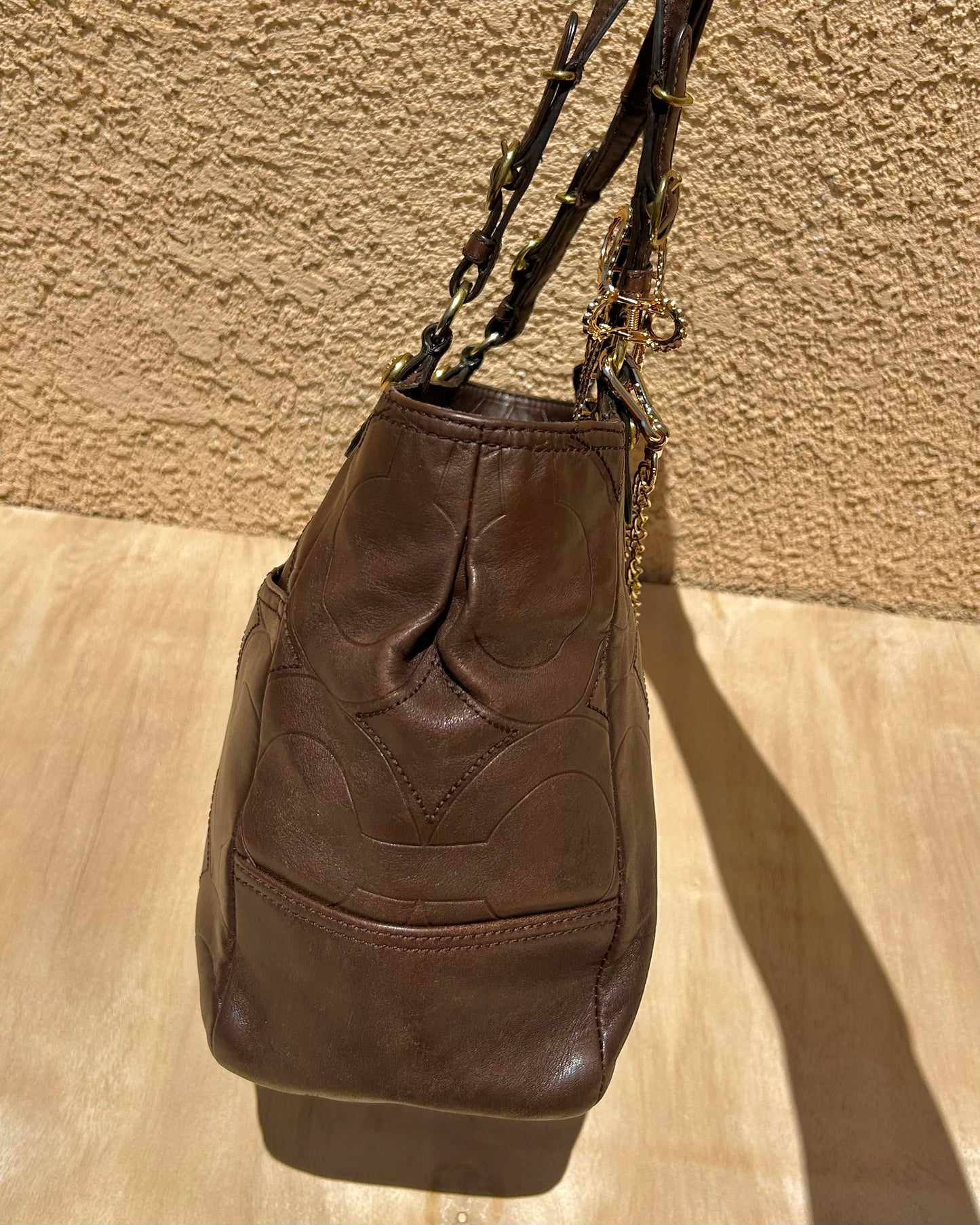 Coach Mia Leather Op Art Tote Bag