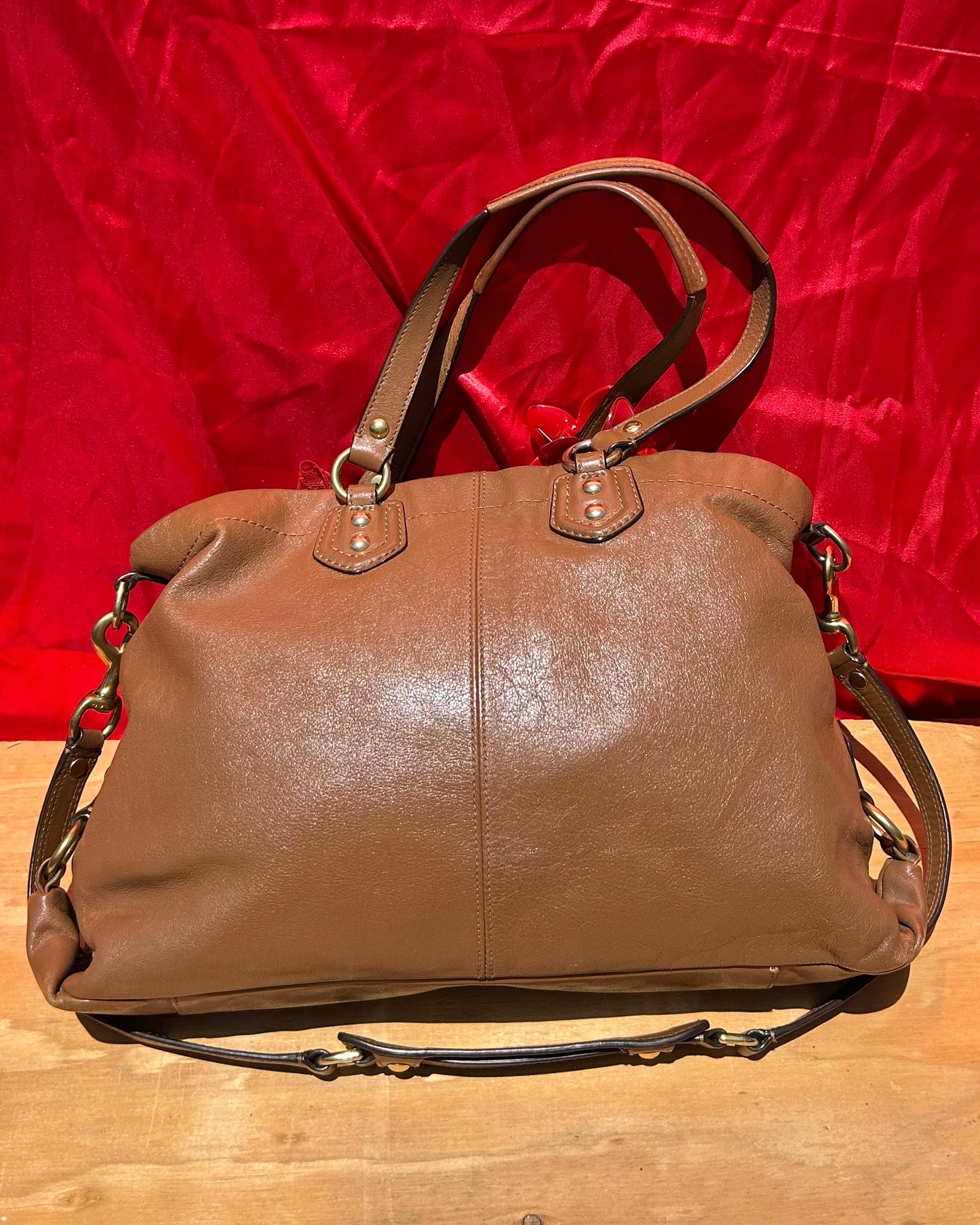 Coach Ashley Leather Satchel Adjustable Handbag & Shoulder Bag