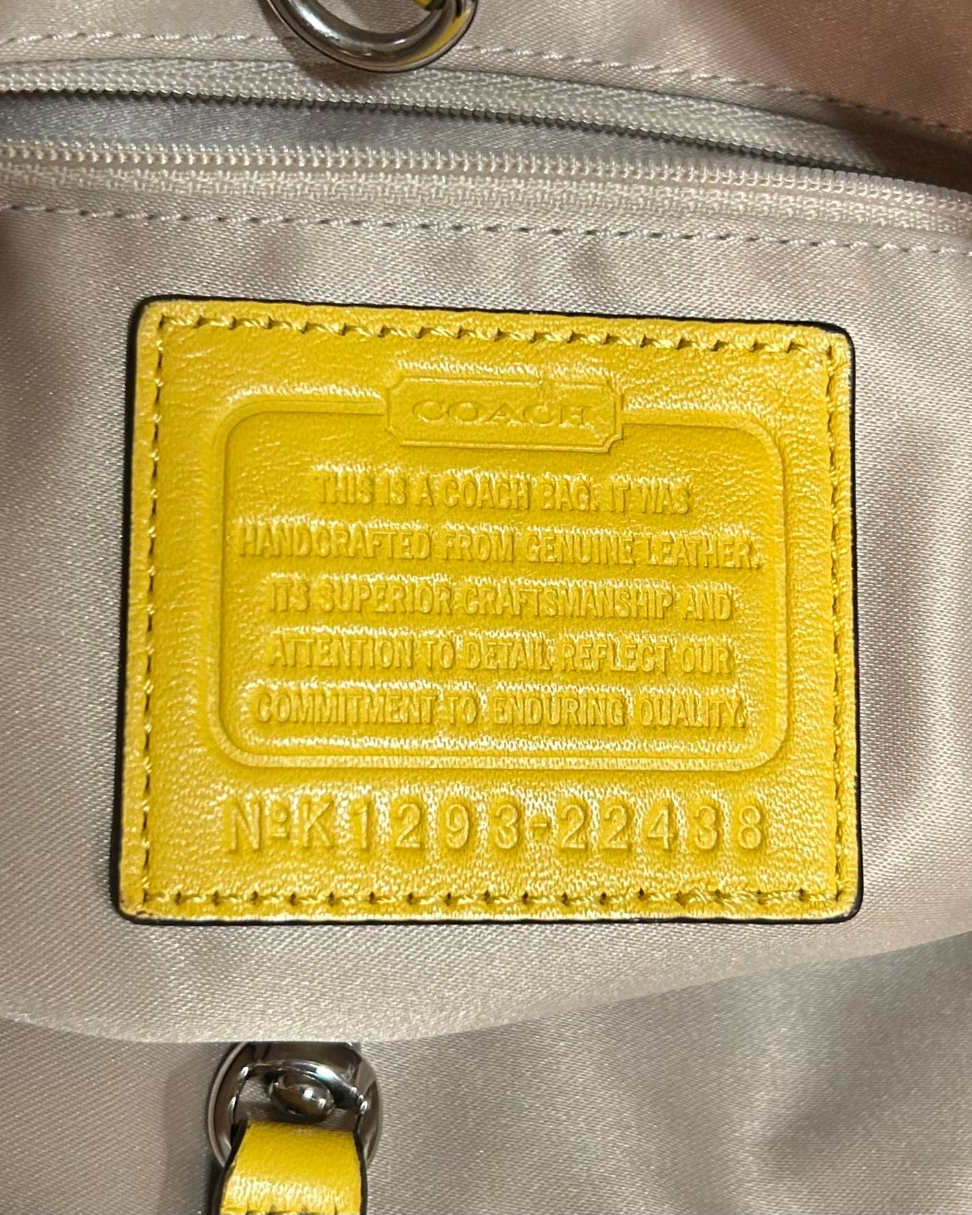 Coach Poppy Leather Eyelet Chain Tote Bag & Wallet Set