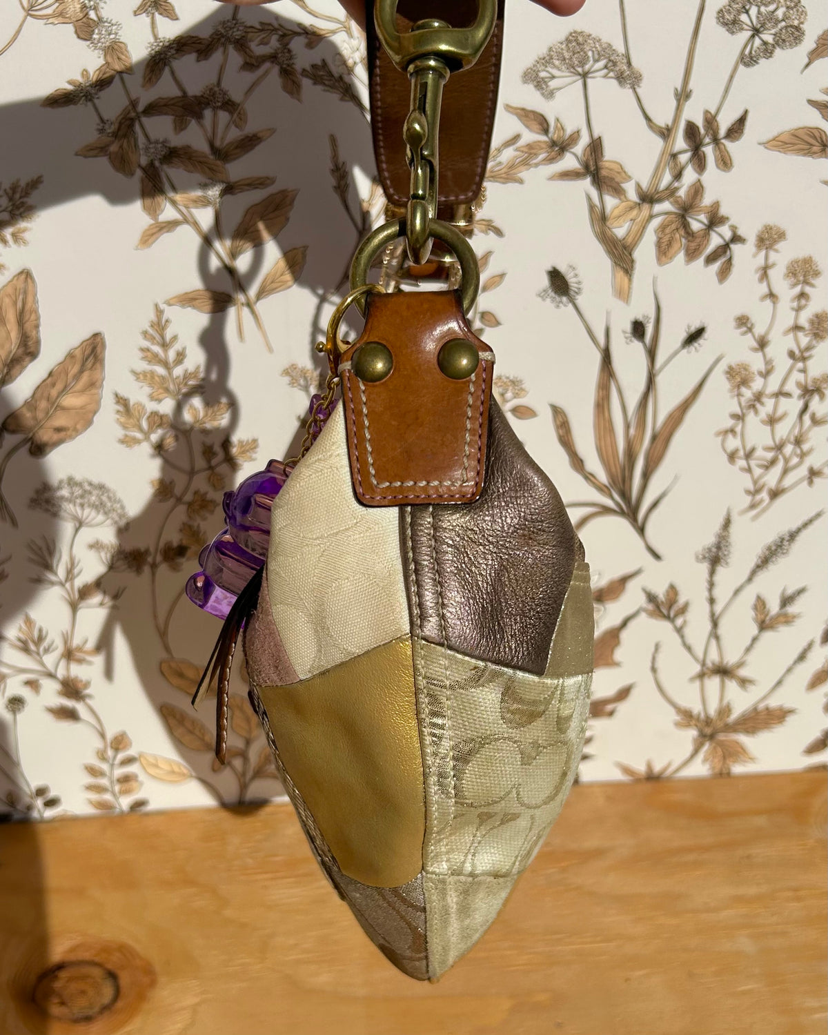 Vintage Coach Patchwork Hobo Shoulder Bag