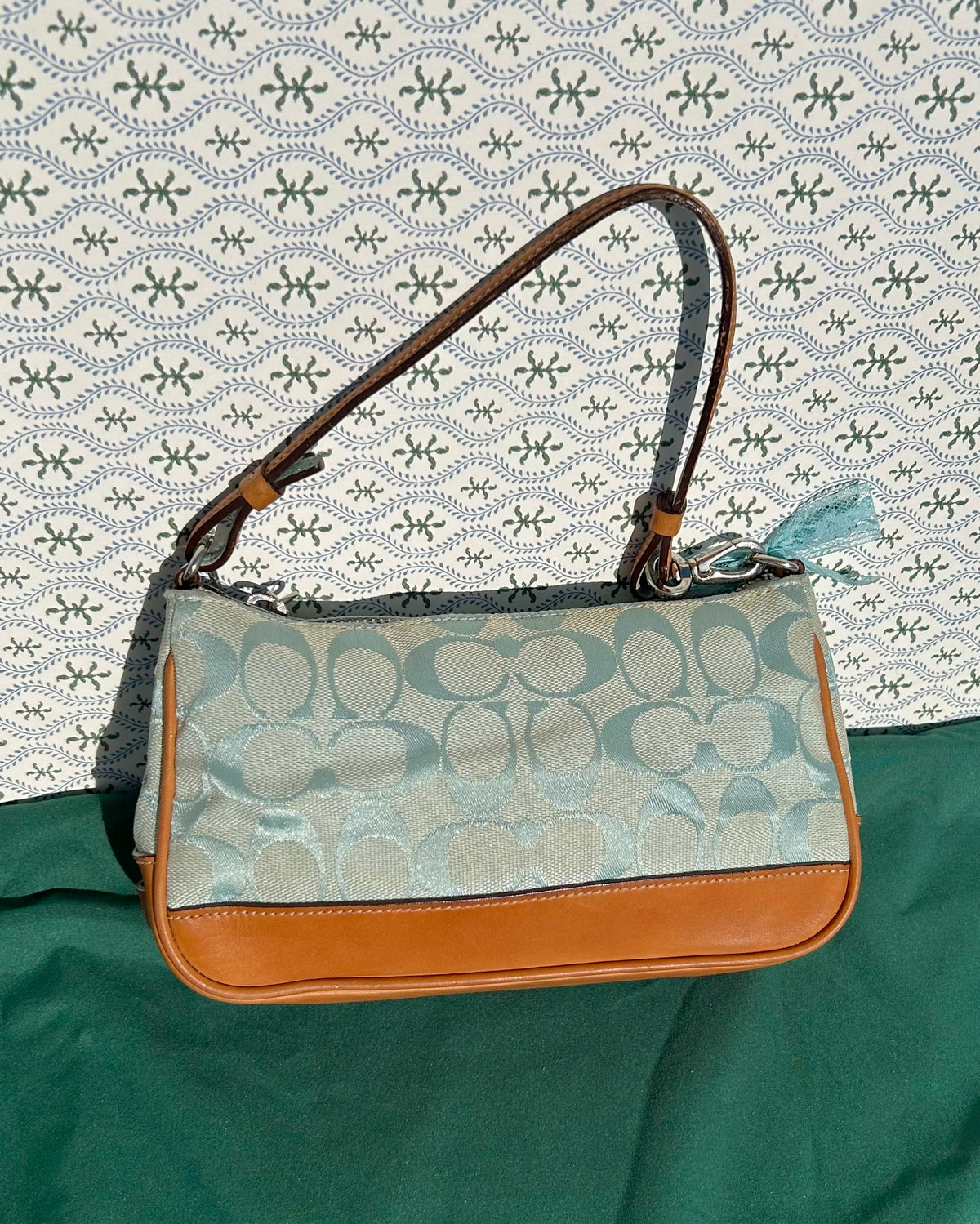 Vintage Coach Demi Hampton Monogram Shoulder Bag