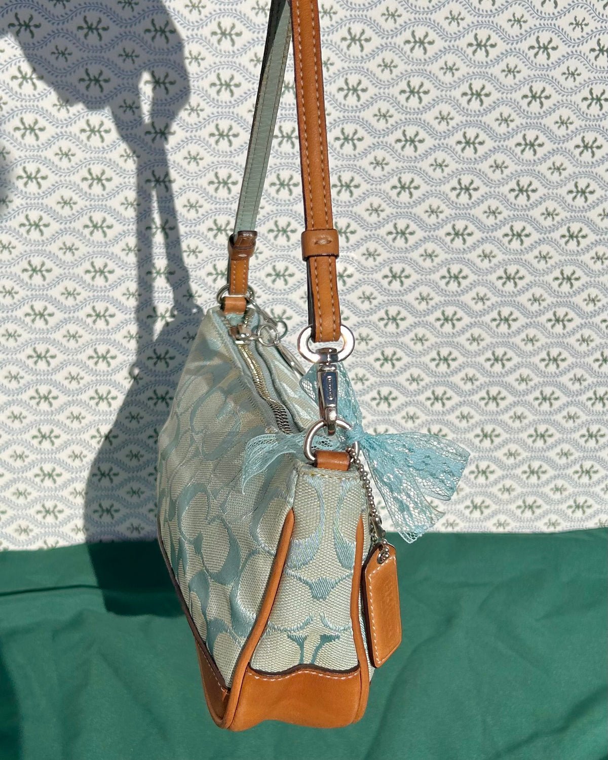 Vintage Coach Demi Hampton Monogram Shoulder Bag