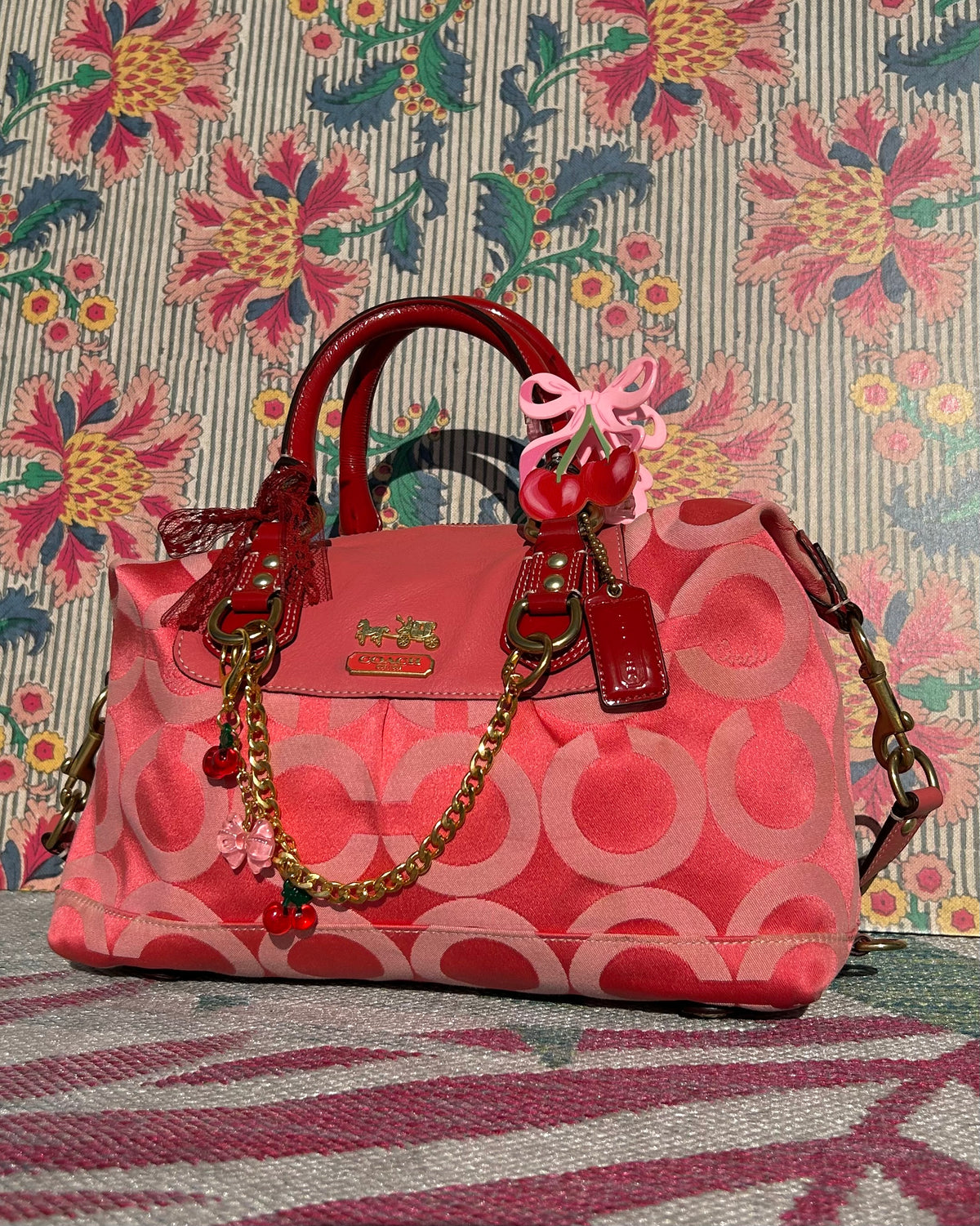 Coach Ashley Monogram Satchel Adjustable Handbag & Shoulder Bag