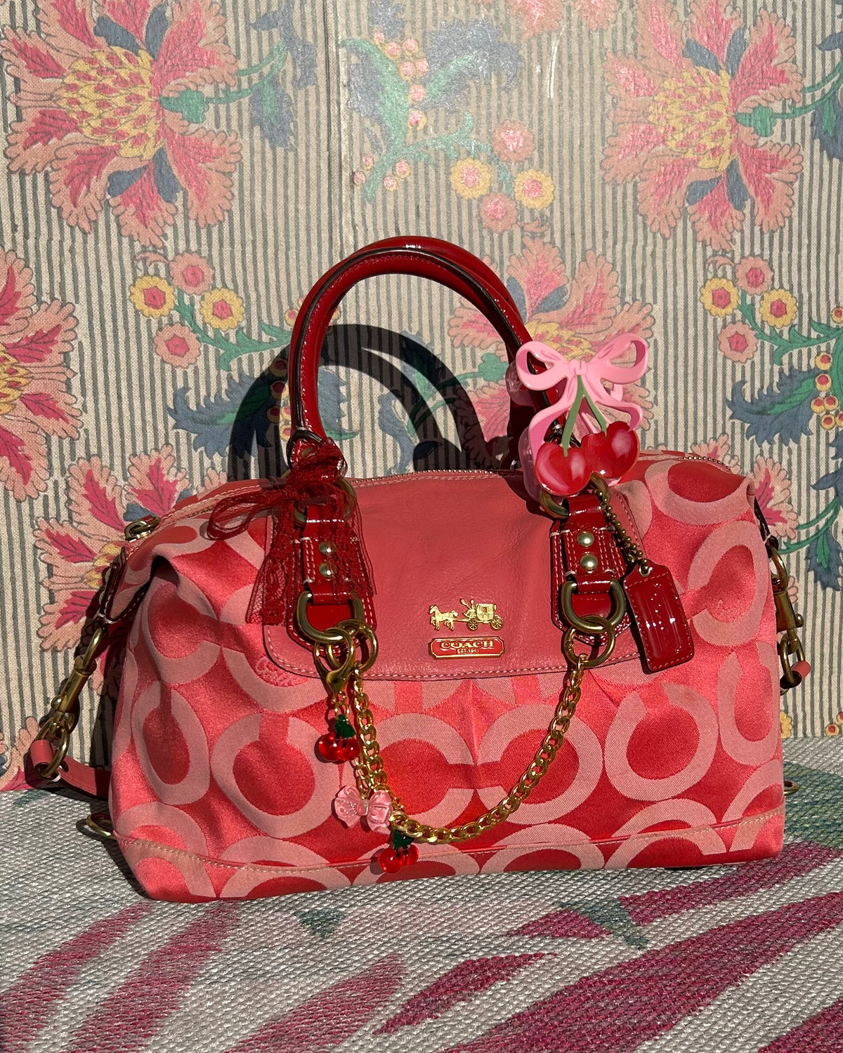 Coach Ashley Monogram Satchel Adjustable Handbag & Shoulder Bag