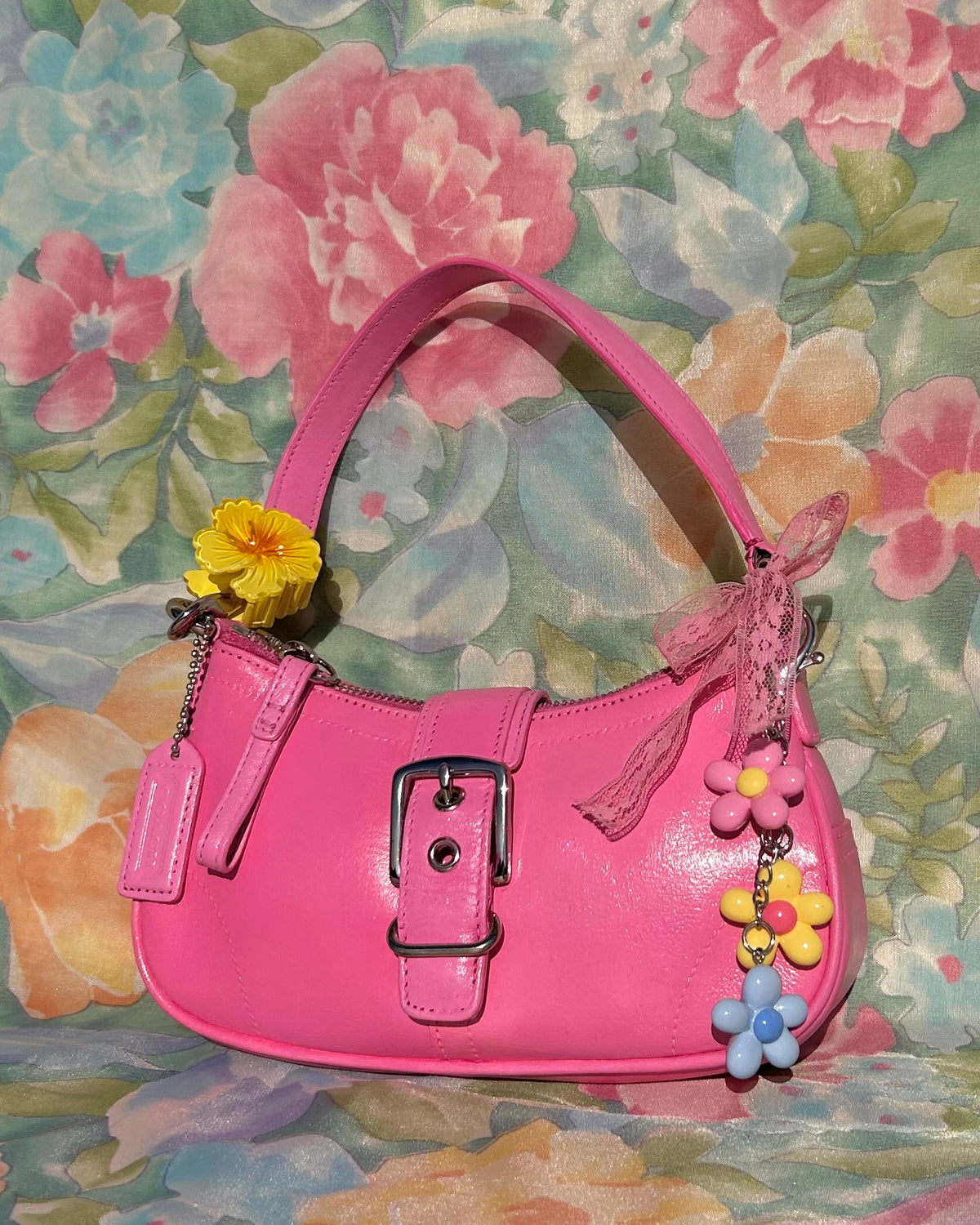 Custom Dyed Vintage Coach Demi Hampton Buckle Shoulder Bag