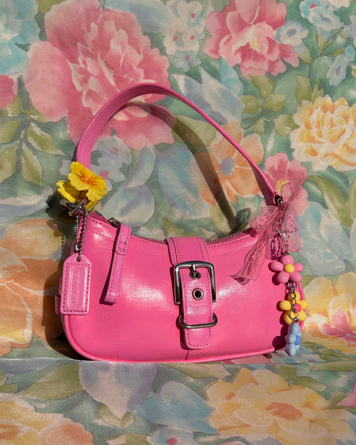 Custom Dyed Vintage Coach Demi Hampton Buckle Shoulder Bag