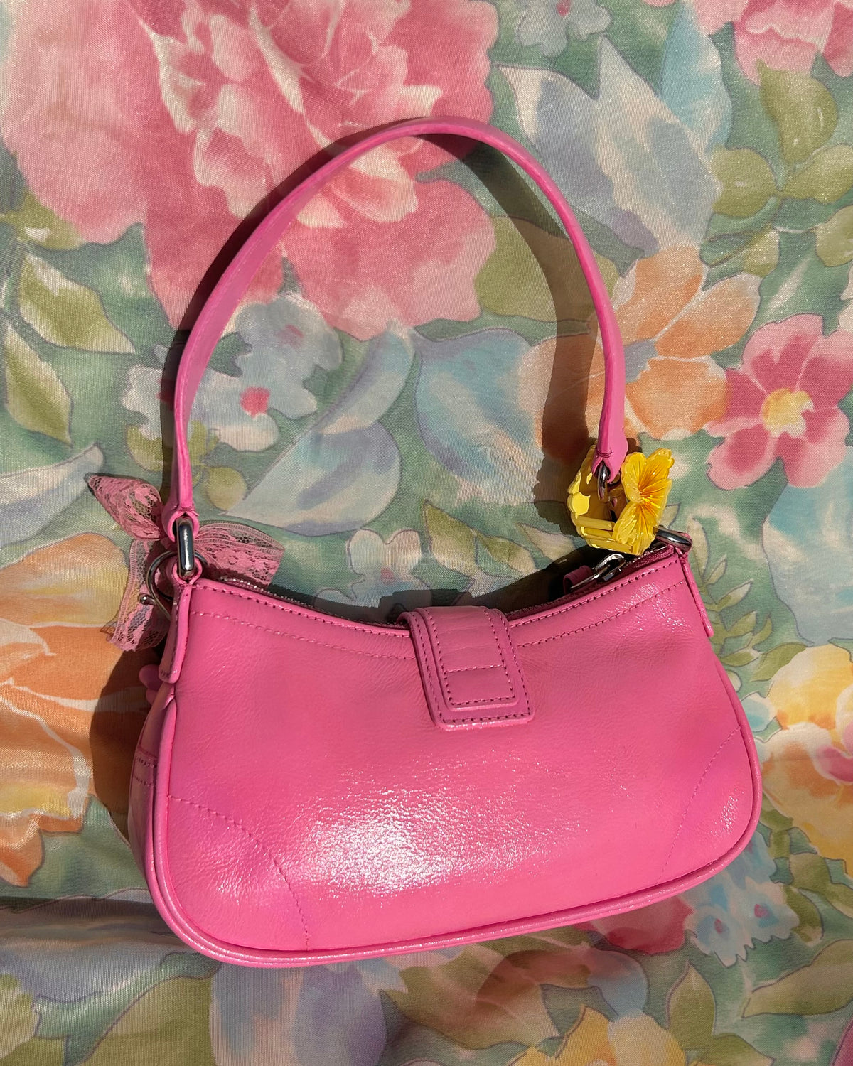 Custom Dyed Vintage Coach Demi Hampton Buckle Shoulder Bag
