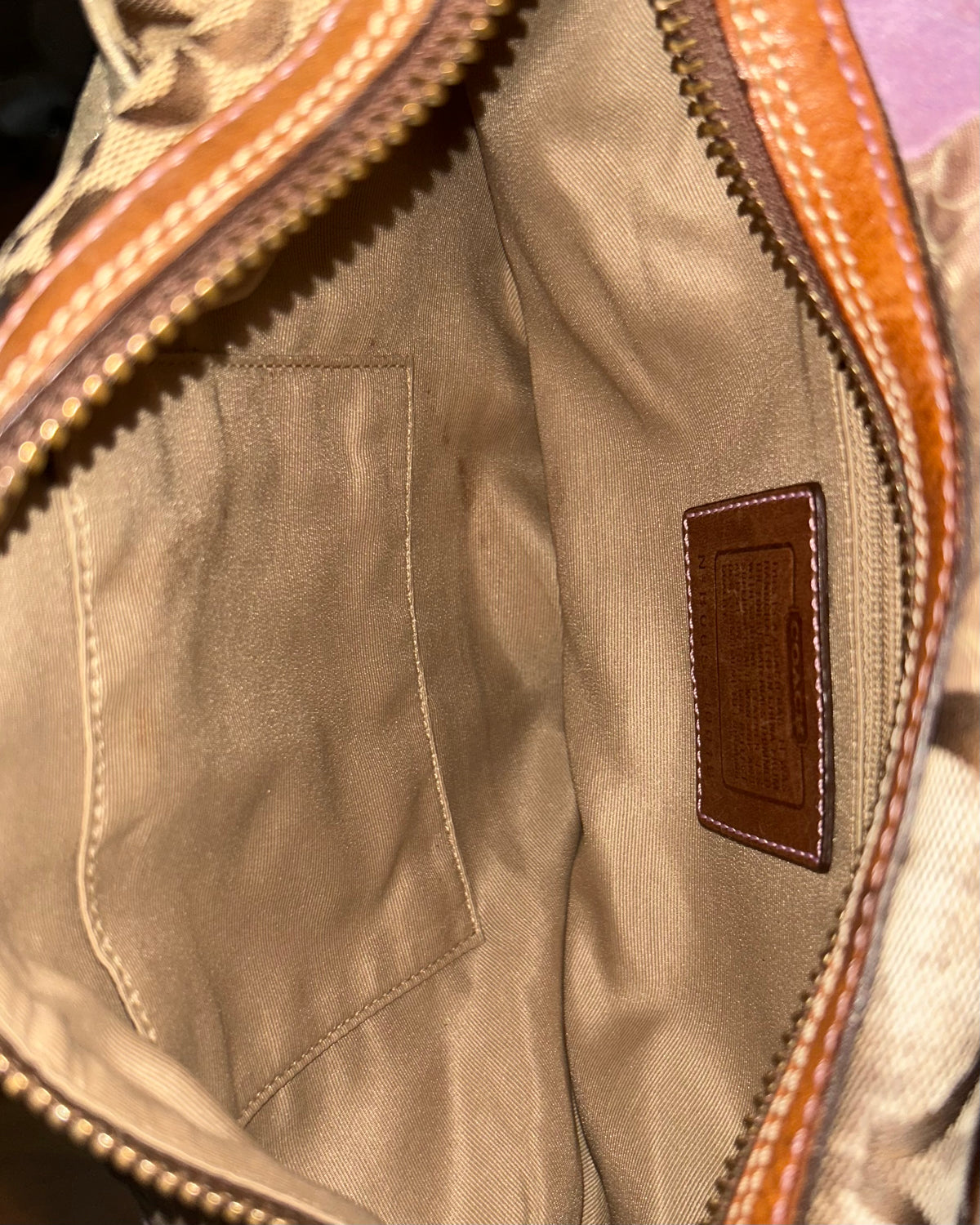 Vintage Coach Patchwork Hobo Shoulder Bag