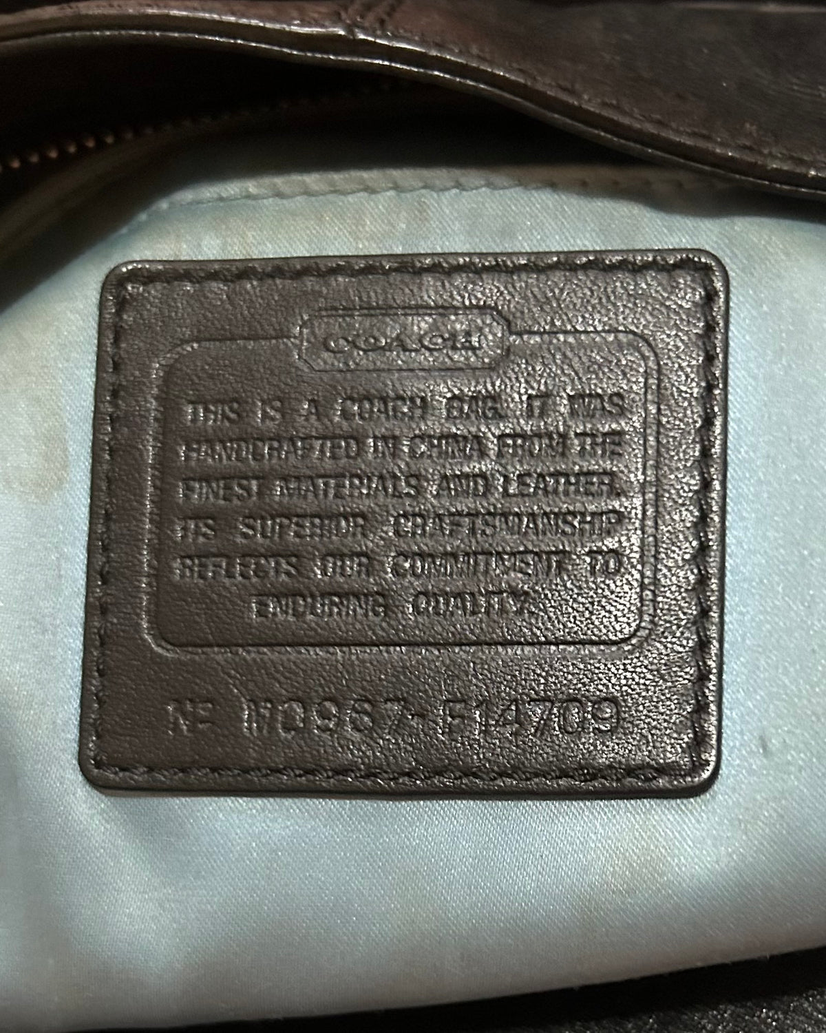 Vintage Coach Zoe Monogram Large Hobo Shoulder Bag