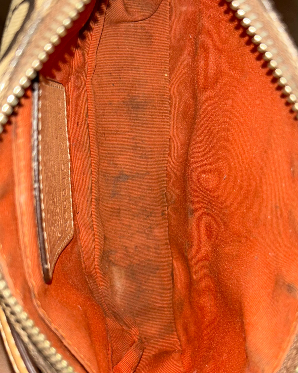 Vintage Coach Demi Hampton Monogram Shoulder Bag
