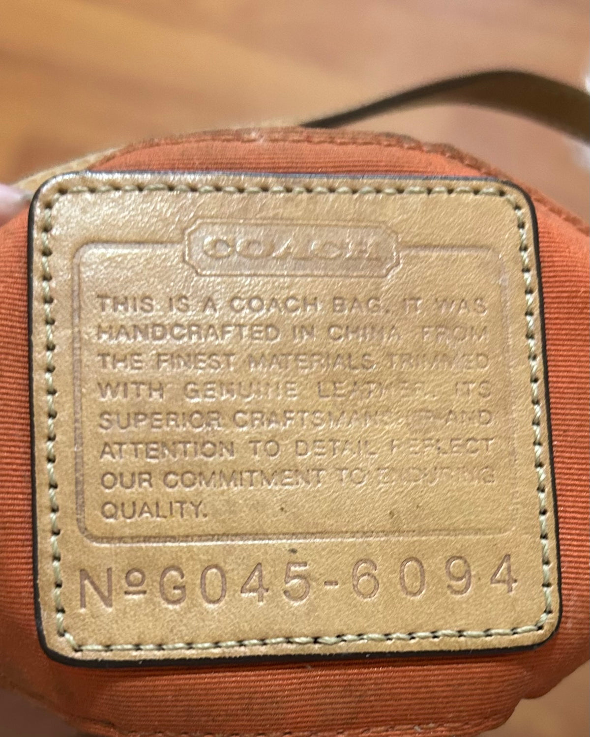 Vintage Coach Demi Hampton Monogram Shoulder Bag
