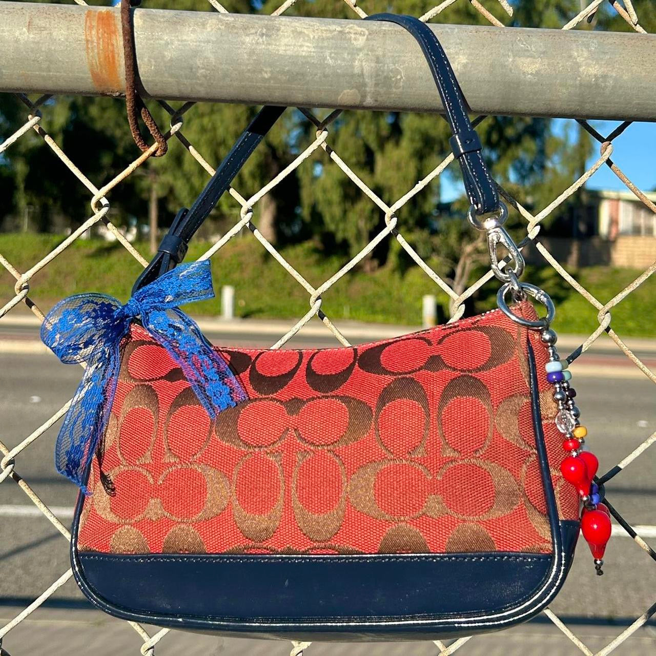 OOAK Vintage Coach Demi Hampton Custom Painted Shoulder Bag